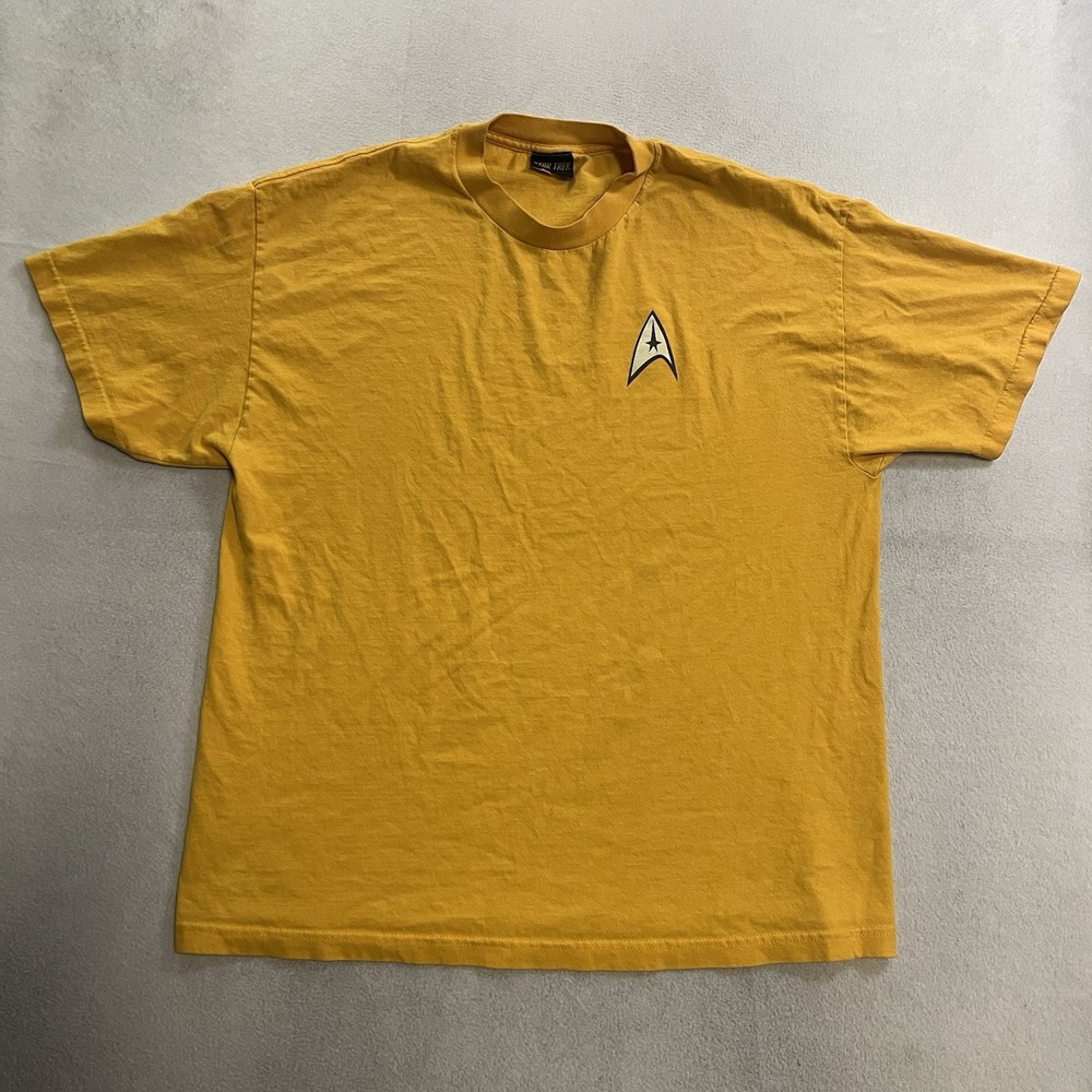 Star Trek 2010 T-Shirt Men's Size XL Early Bridge Uniform Insignia Command Gold